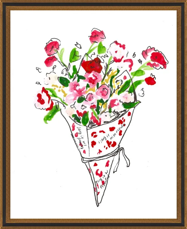 Bodega Flowers in Pink and Red by Larsen McDowell for Artfully Walls