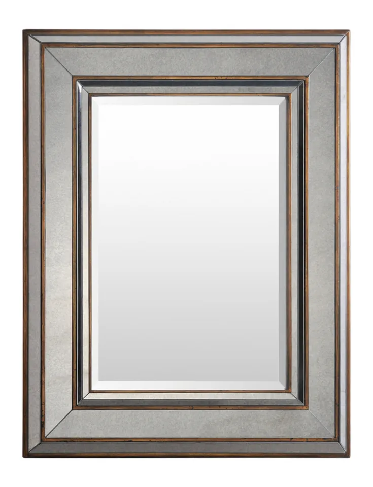 Surya Wall Decor Metallic - Silver 36"H x 28"W x 2"D Accent Mirror