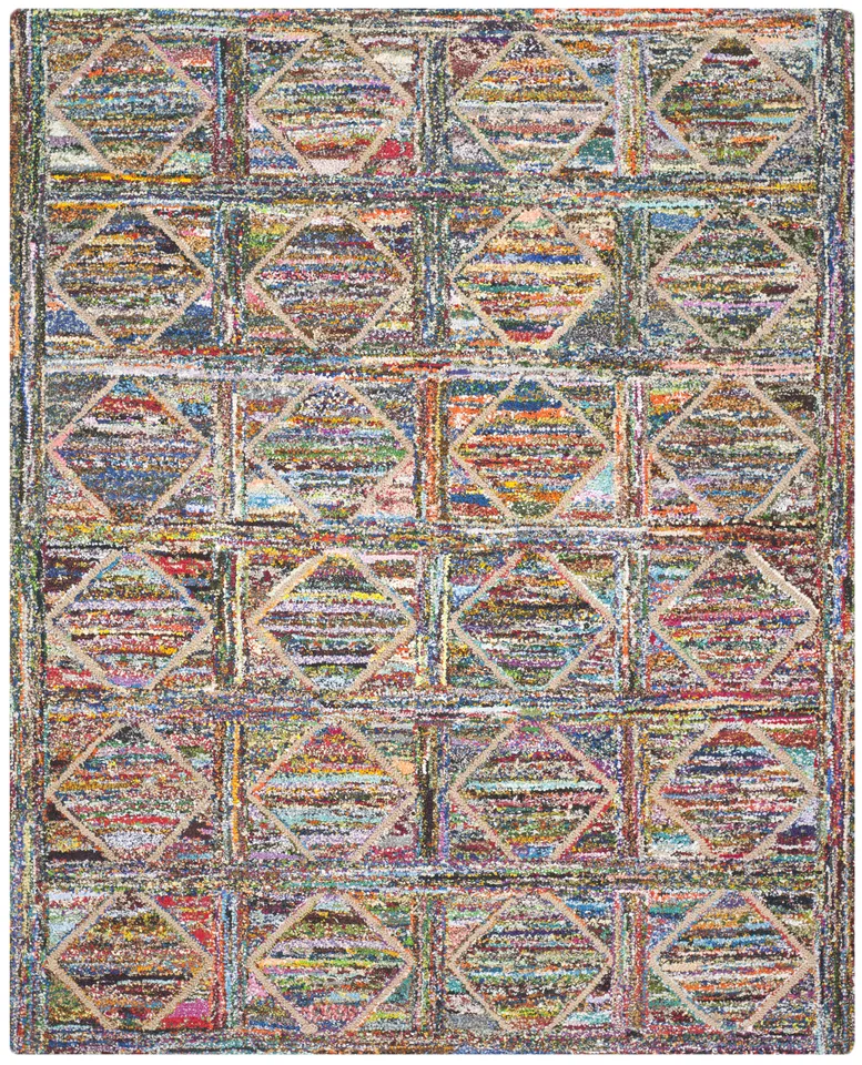 Arlo Home Hand Tufted Area Rug, NAN440A, Multi,  8' X 10'