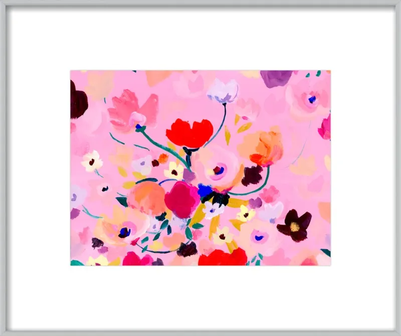 Pink Posey by KT Smail for Artfully Walls