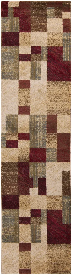 Riley Brown Indoor 2' x 7'5" Machine Woven Rug