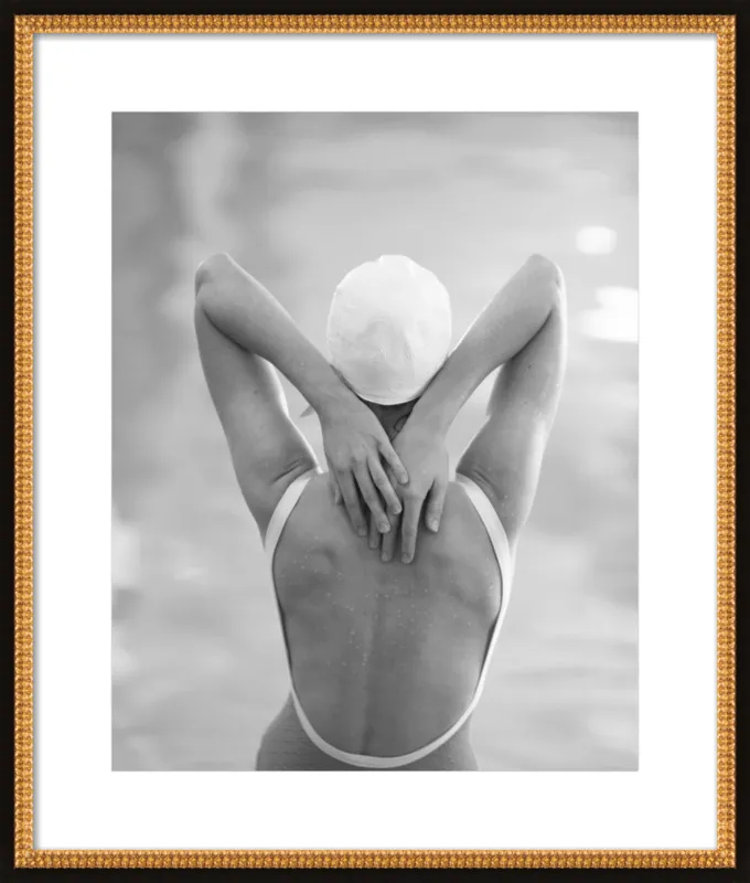 The Swimmer with a white  cap by Lucy Snowe for Artfully Walls