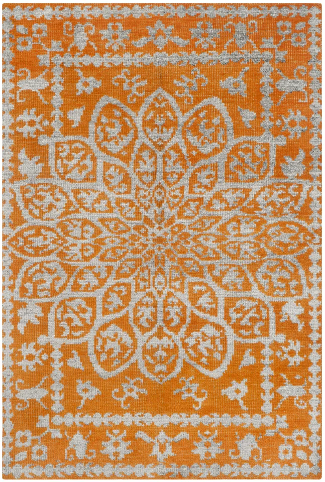 Arlo Home Hand Knotted Area Rug, STW207A, Copper,  5' X 8'