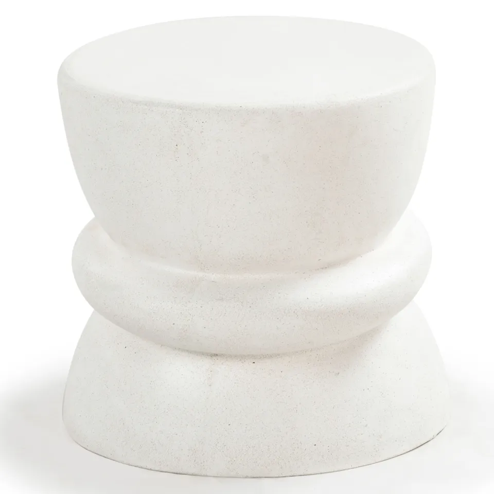 Henrietta Concrete Accent Table - Ivory