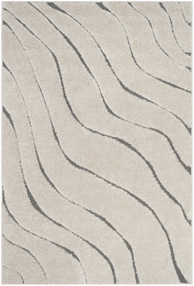 Arlo Home Woven Area Rug, SG472-1180, Cream/Grey,  6' X 9'