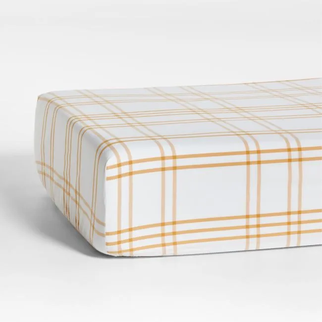 Stax Savannah Yellow 100% Organic Cotton Baby Crib Fitted Sheet