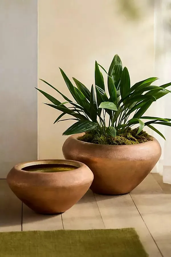 Metallic Low Taper Planter
