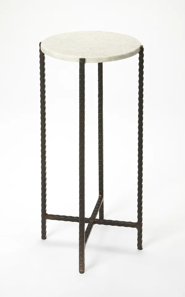Nigella Marble and Metal Side Table