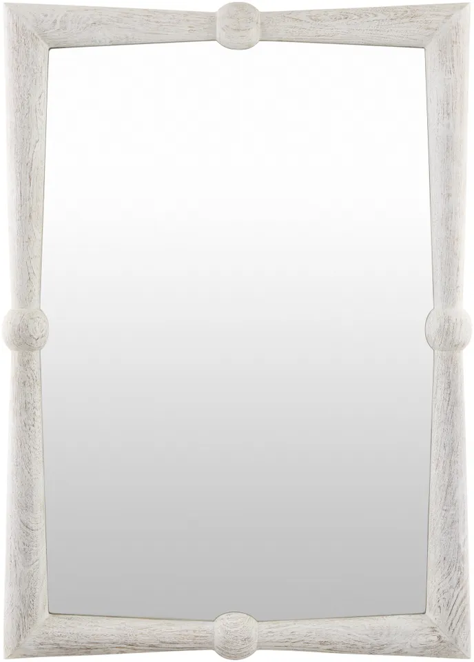 Branka White 34"H x 24"W x 3"D Accent Mirror