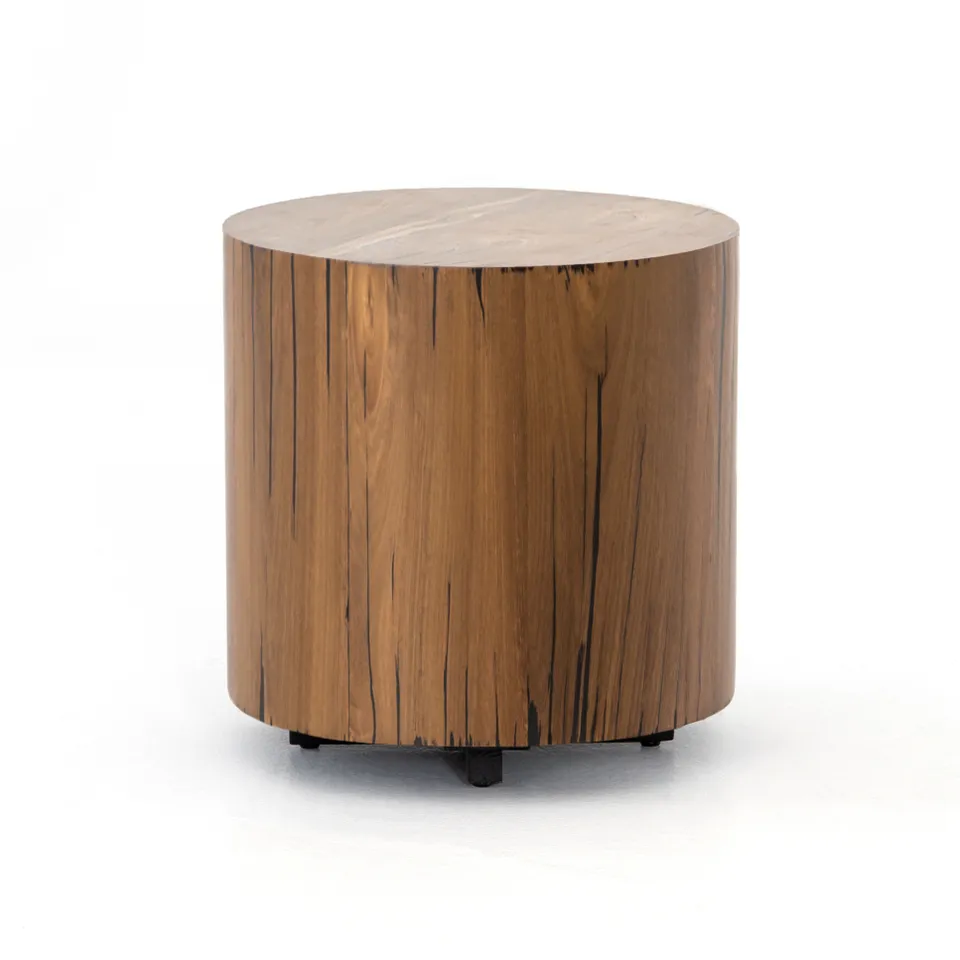 Hudson Round End Table - Natural Yukas Resin