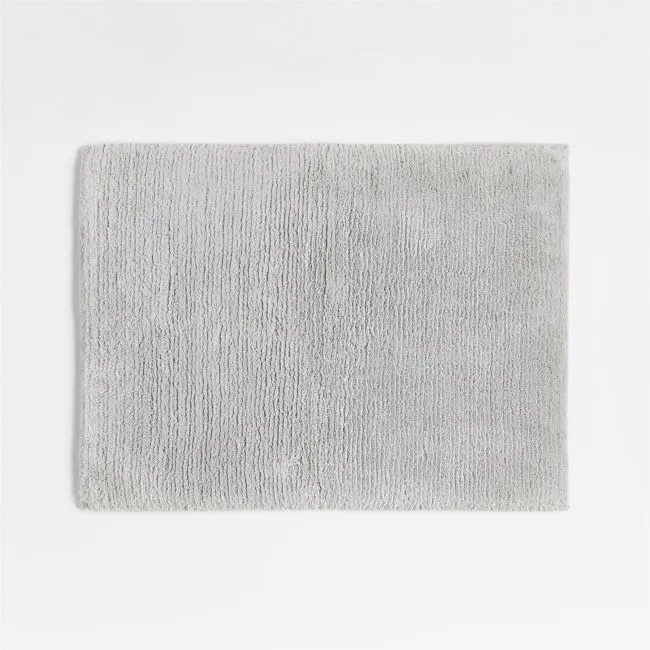 Rylan Organic Cotton Silver Bath Mat 18"x24"