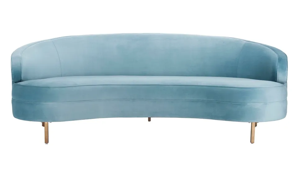 Primrose Curved Sofa - Light Blue - Safavieh