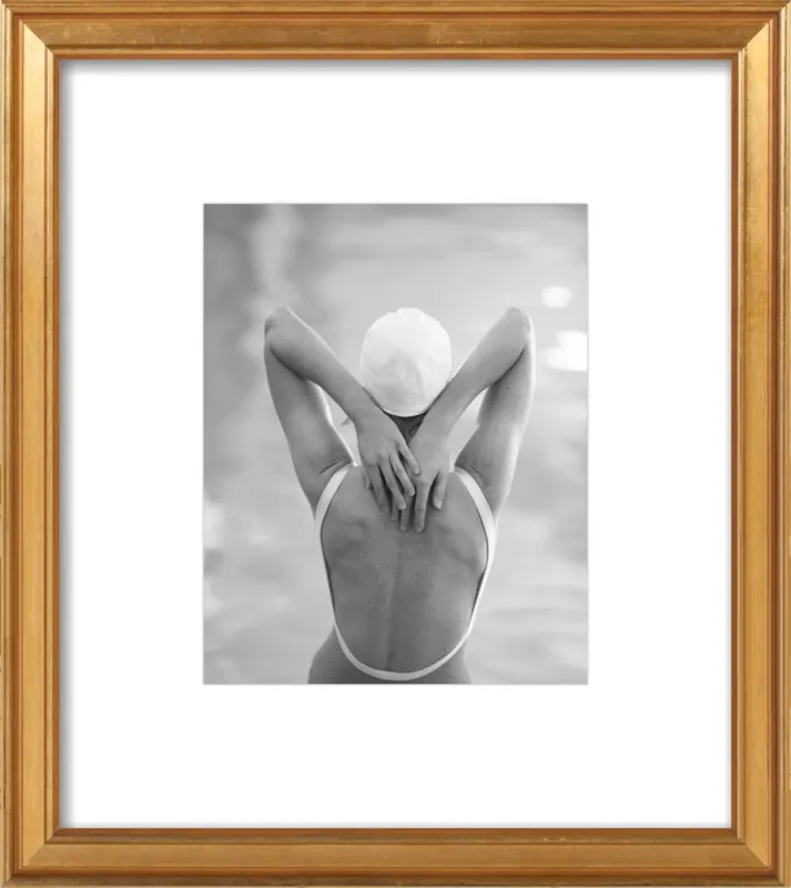 The Swimmer with a white  cap by Lucy Snowe for Artfully Walls