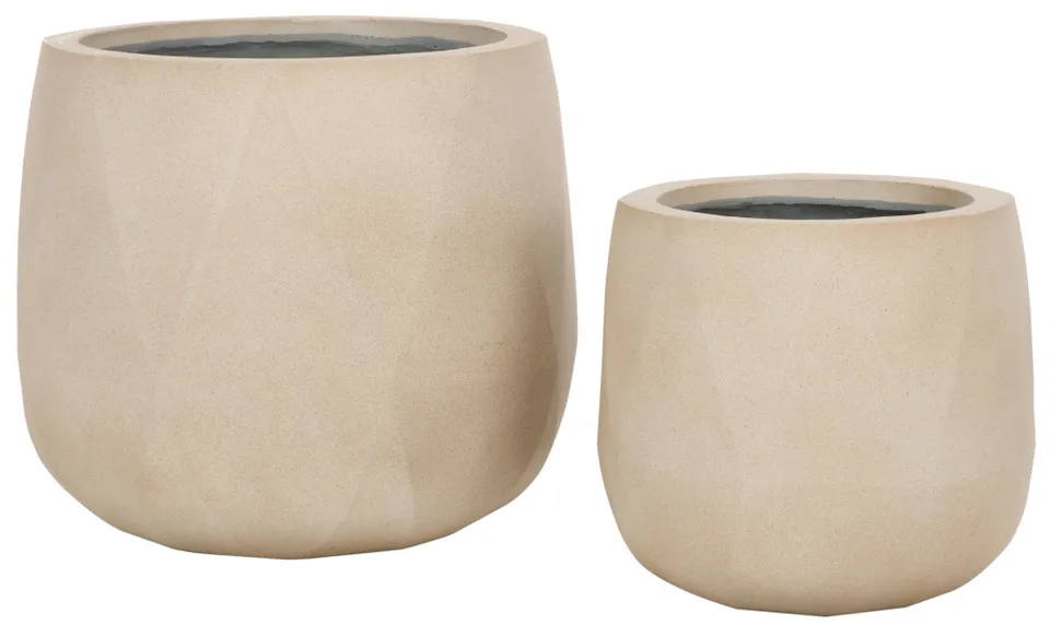 Kane Planter Pot, Set Of 2 - Beige