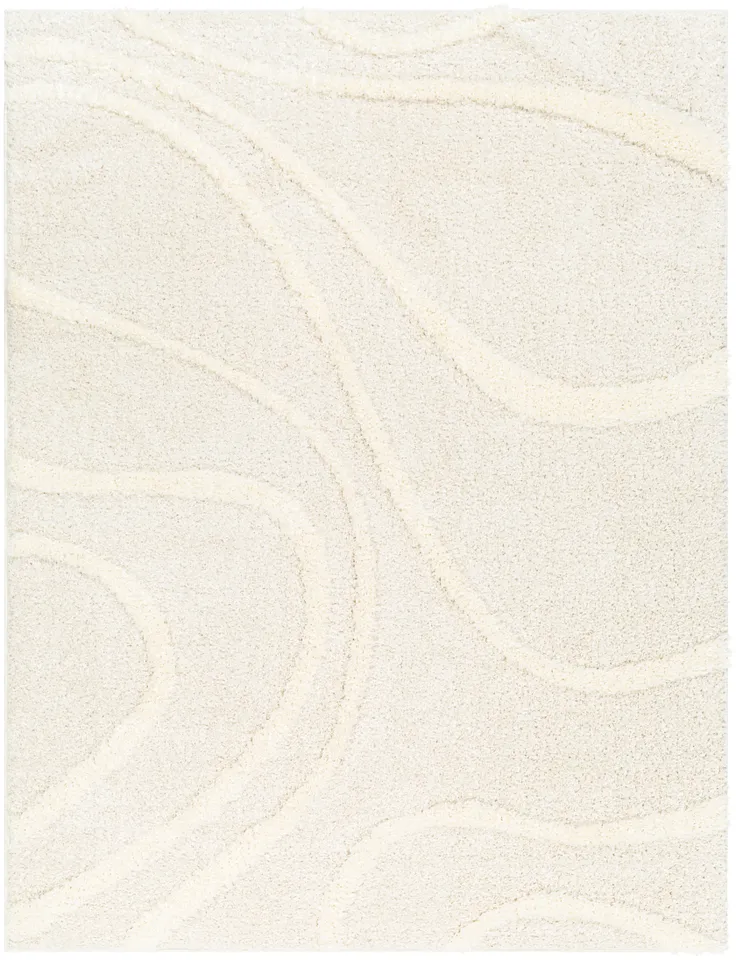 Rodos Beige Indoor 5'3" x 7' Machine Woven Rug