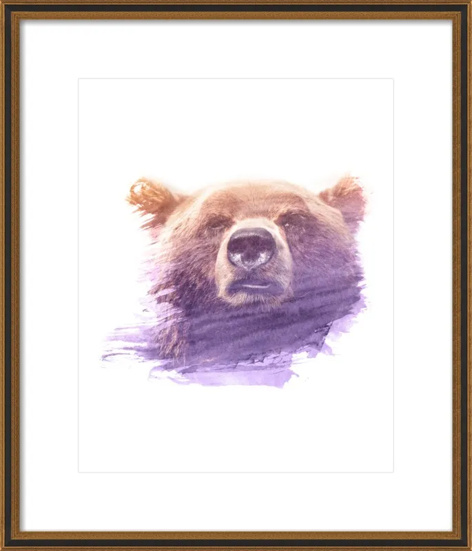 BEAR SUPERIMPOSED WATERCOLOR by Emiliano Deificus for Artfully Walls