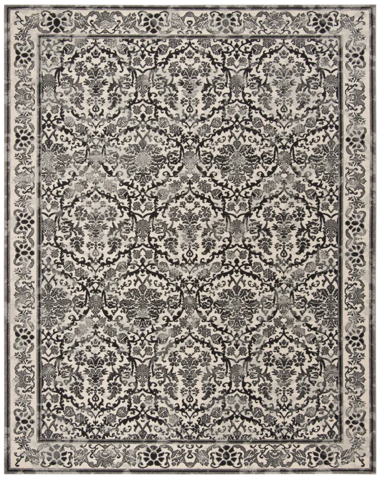 Arlo Home Woven Area Rug, EVK242D, Ivory/Grey,  10' X 14'