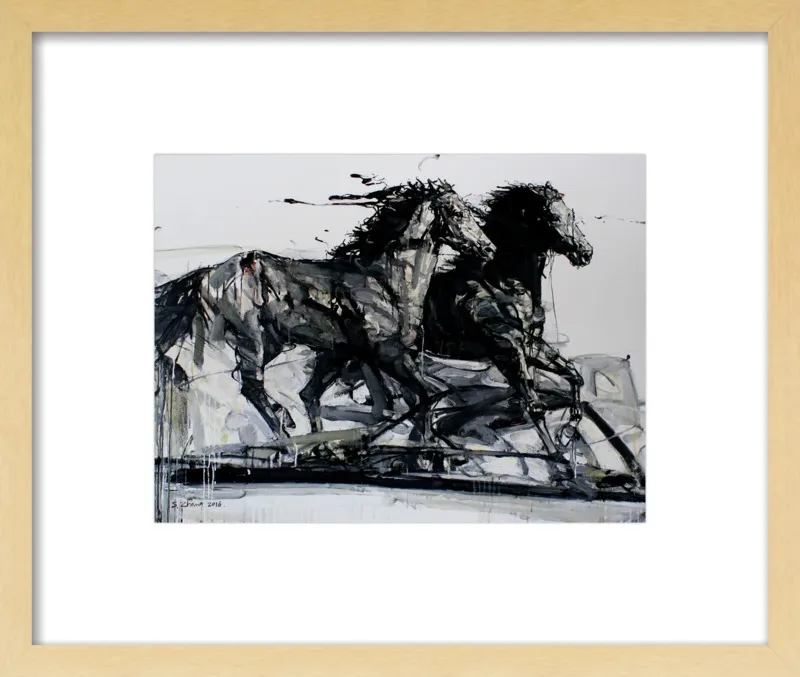 Black Stallions by Shao Y. Zhang for Artfully Walls