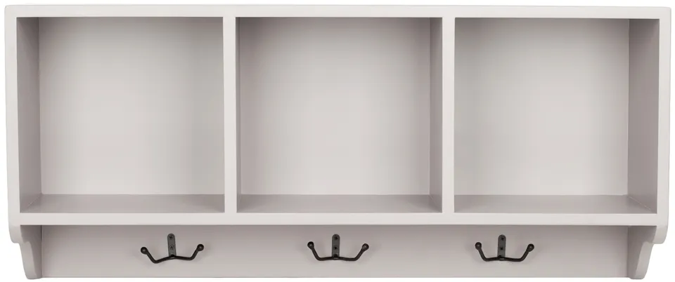 Alice Wall Shelf With Storage Compartments - Quartz Gray