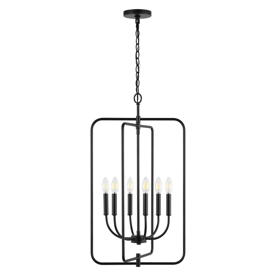 Alto 6 Light 15" Pendant - Black