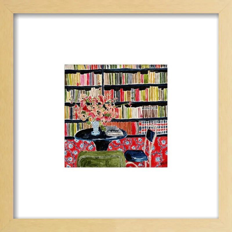 Books with Flowers by Kate Lewis for Artfully Walls