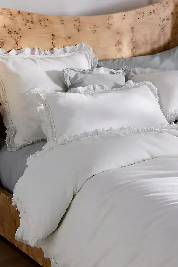 Victoria 100% Cotton Velvet Ruffle Duvet