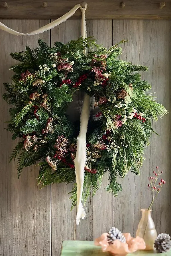 Fresh Merry Evergreen Wreath