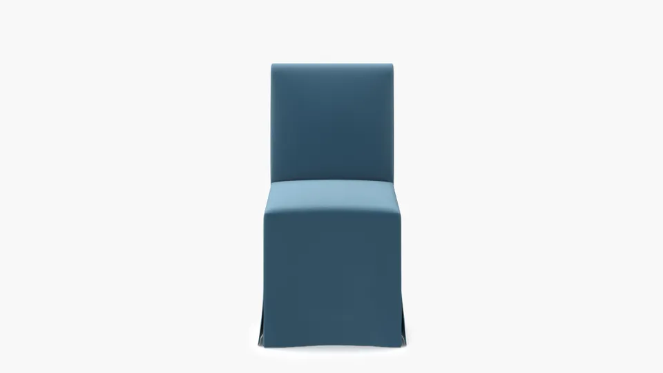 Slipcovered Signature Dining Chair, French Performance Plush Velvet