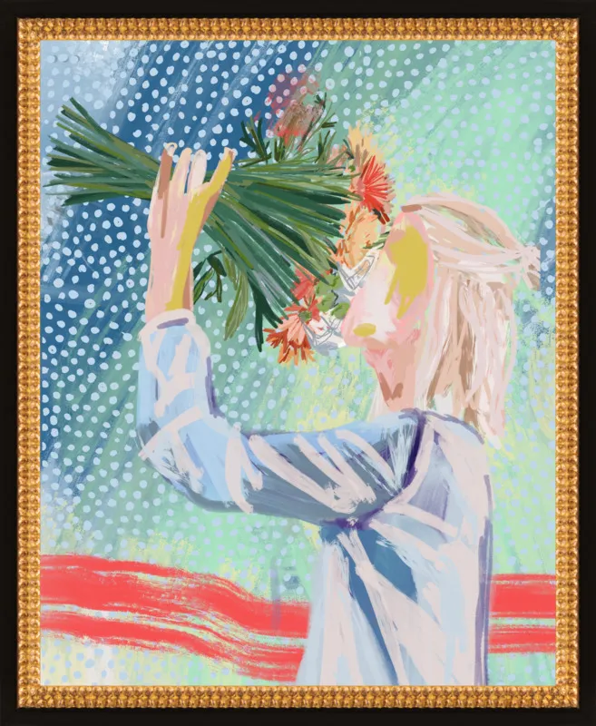 I like to stop and smell the roses  by Jamie Corley for Artfully Walls