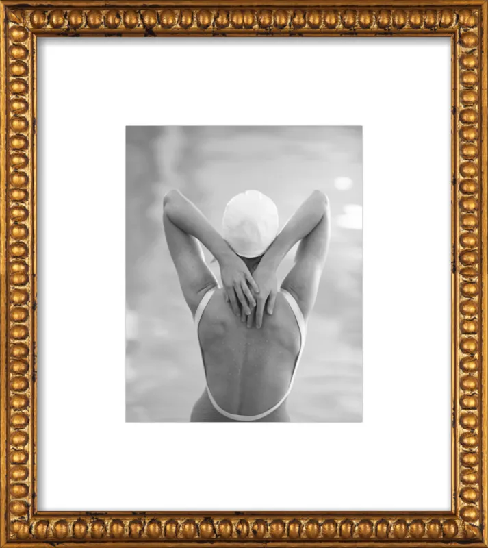 The Swimmer with a white  cap by Lucy Snowe for Artfully Walls