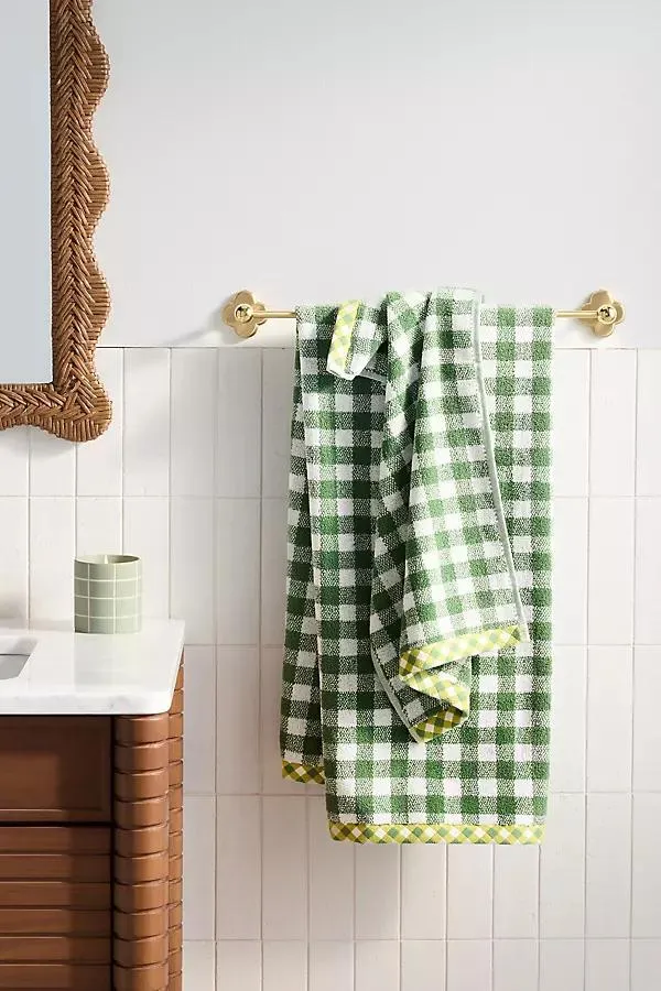 Gingham 100% Cotton Woven Towel Collection