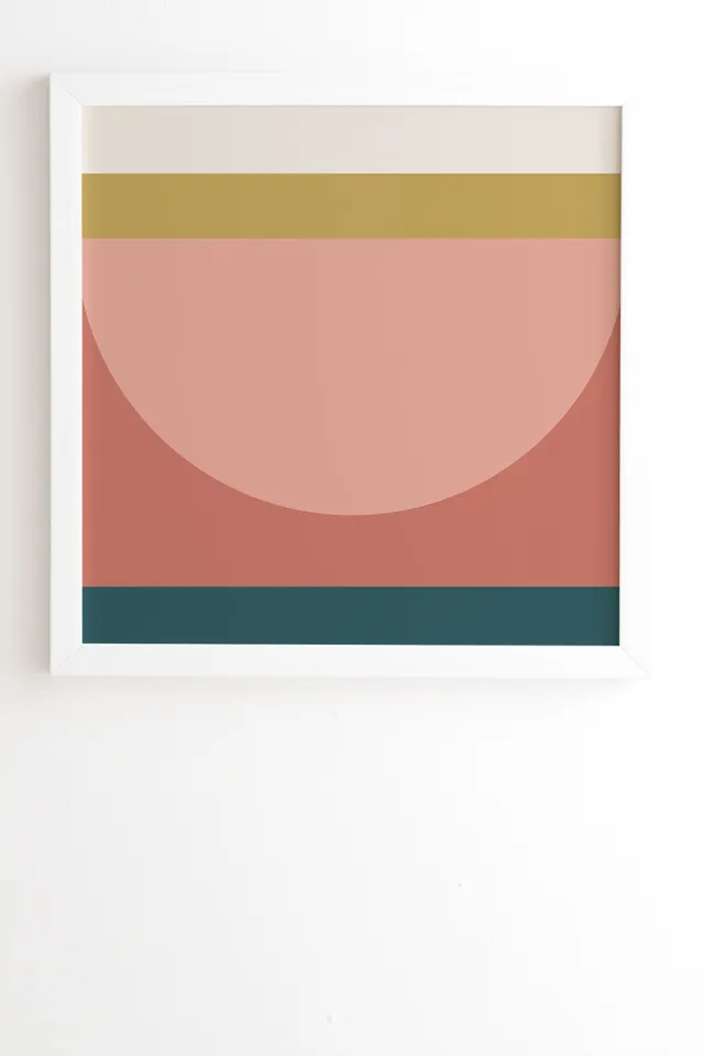 Maximalist Geometric 03 by The Old Art Studio - Framed Wall Art Basic White 20" x 20"