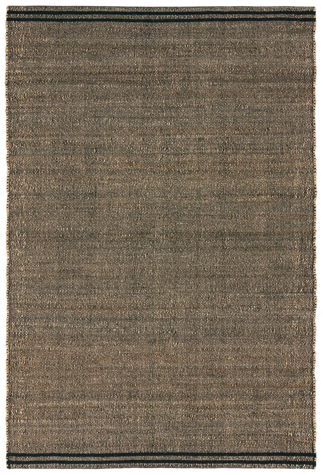 Solous KET01 Handmade Solid Tan and Black Area Rug (7'9"x9'9")