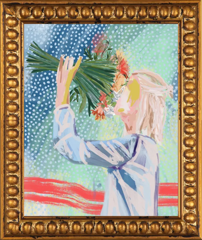 I like to stop and smell the roses  by Jamie Corley for Artfully Walls
