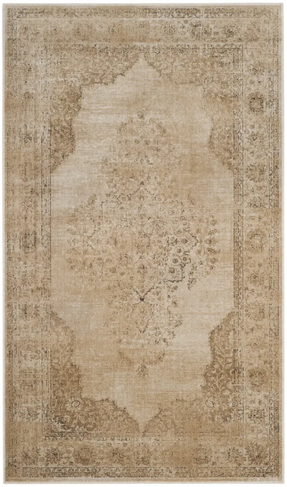 Arlo Home Woven Area Rug, VTG122-3440, Cream,  4' X 5' 7"