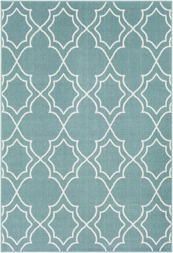 Alfresco Blue Outdoor 8'10" x 12'10" Machine Woven Rug