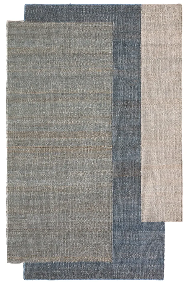 Badal RFL01 Handwoven Color Block Tan/Brown Area Rug (18" Swatch)