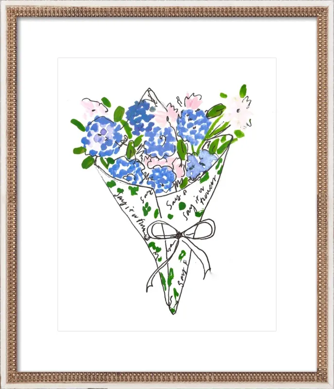 Bodega Flowers in Blue by Larsen McDowell for Artfully Walls
