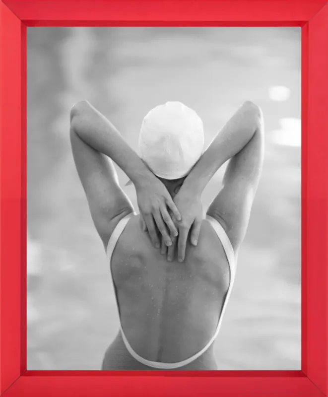 The Swimmer with a white  cap by Lucy Snowe for Artfully Walls