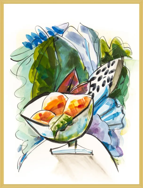 Still life with oranges by Becky Aubry for Artfully Walls