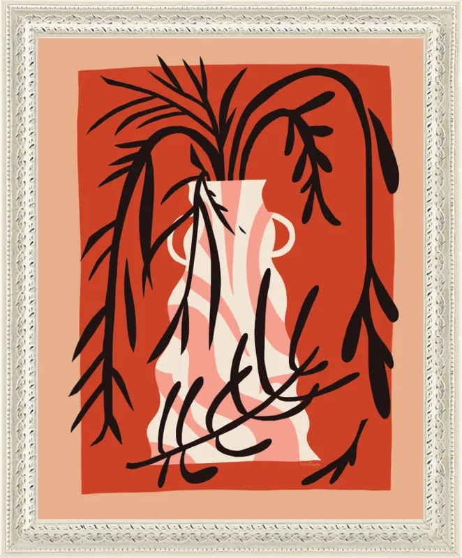 vase in rust by Erin Wallace for Artfully Walls