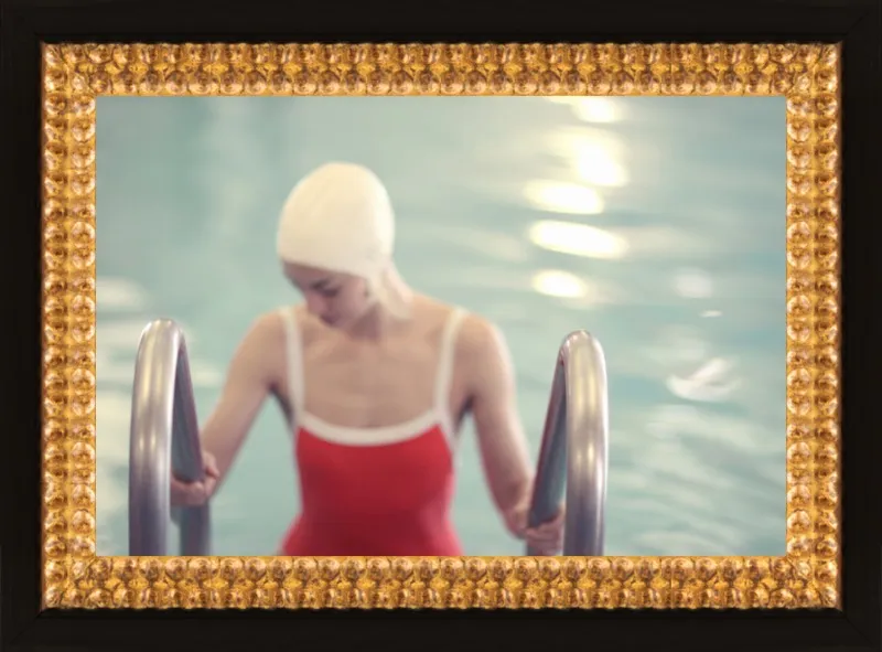 Swimmer in a Red Suit by Lucy Snowe for Artfully Walls