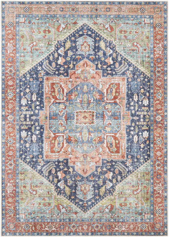 Amelie Blue Indoor 8'10" x 12' Machine Woven Rug
