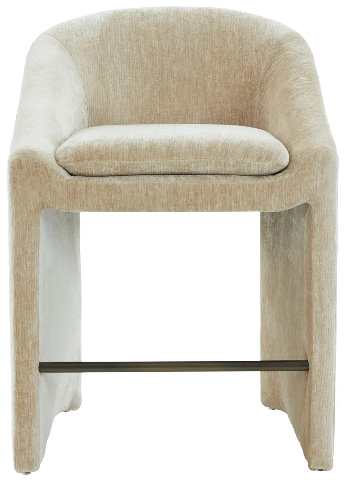 Kagan Chenille Counter Stool - Taupe