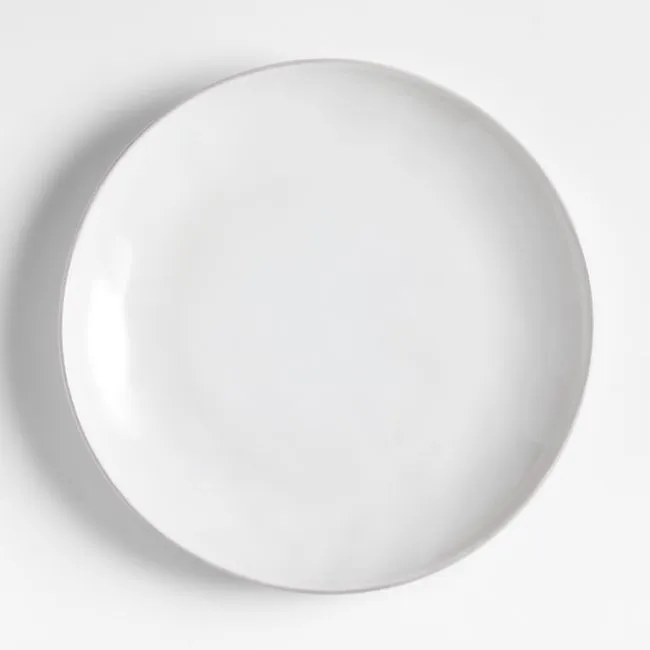 Marin White Stoneware Coupe Dinner Plate