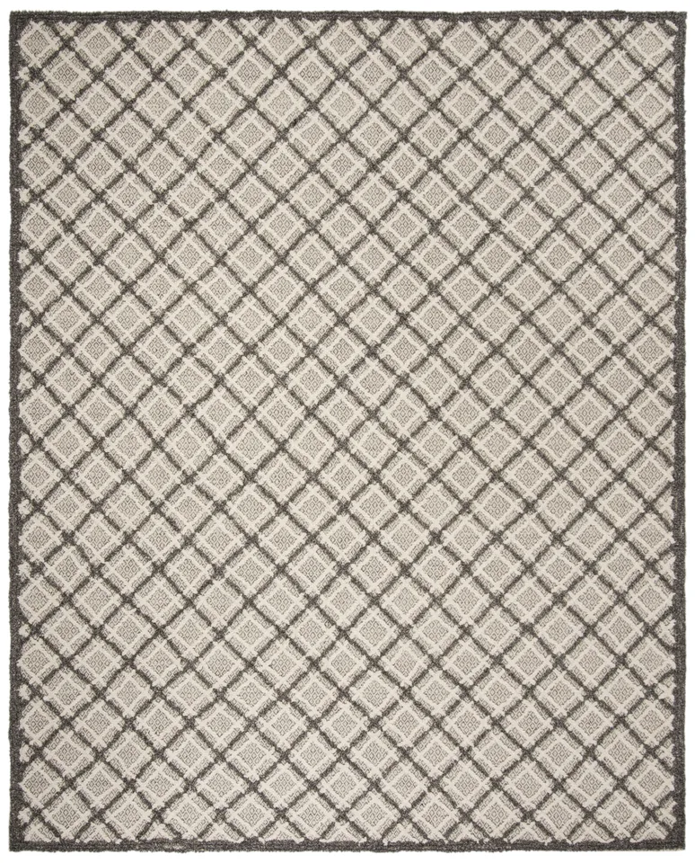 Arlo Home Hand Tufted Area Rug, TRC251G, Dark Grey/Light Grey,  9' X 12'