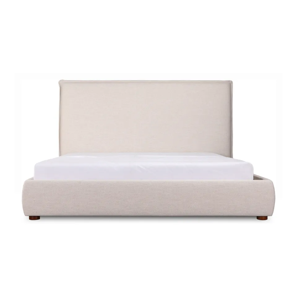 Luzon King Bed Tall Headboard Wheat