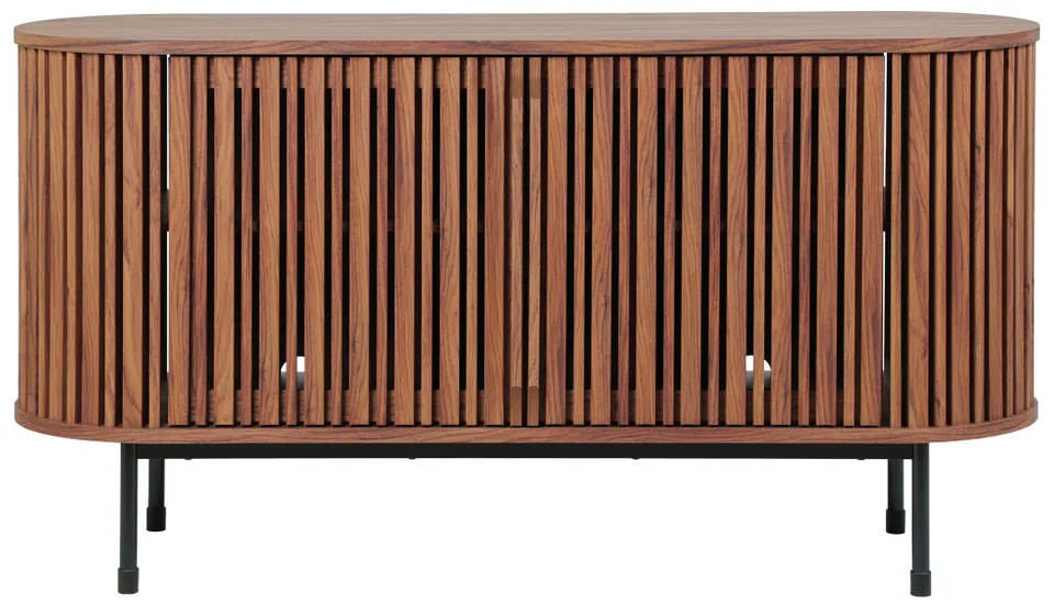 Enid Large 2 Door Sideboard/Mediastand - Walnut / Black
