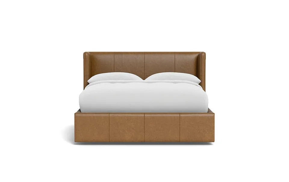Graham Leather Upholstered Bed with Storage Option