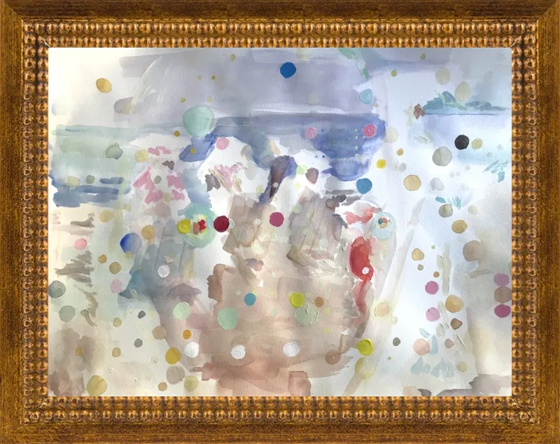 Beach scene (from memory)  by Hannah Dean for Artfully Walls